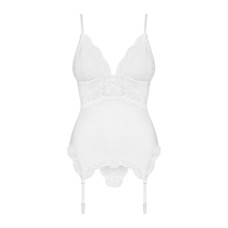 Obsessive 810-COR-2 corset & thong white L/XL