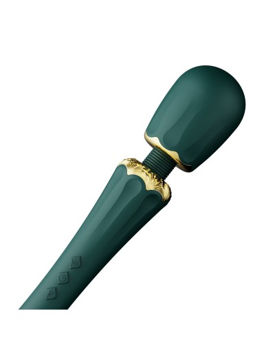 Вібромасажер з насадками Zalo — Kyro Wand Turquoise Green