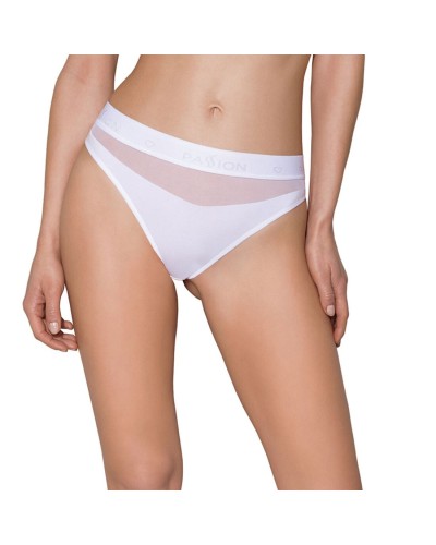 Трусики з прозорою вставкою Passion PS006 PANTIES white, size XL