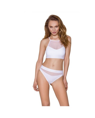 Трусики з прозорою вставкою Passion PS006 PANTIES white, size XL