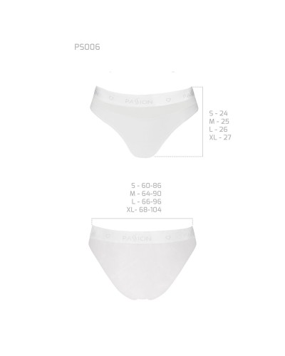 Трусики з прозорою вставкою Passion PS006 PANTIES white, size XL