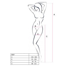 Еротичні колготки-бодістокінг Passion S019 white, імітація трусиків ажурних з доступом, у сіточку