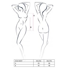 (SALE) Боді монокіні з глибоким декольте ZOJA BODY black 4XL/5XL - Passion