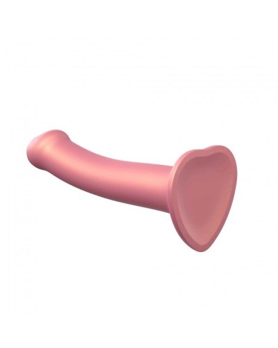 Насадка для страпона Strap-On-Me Mono Density Dildo Rose M, диам. 3,3см, однослойный силикон, гибкий