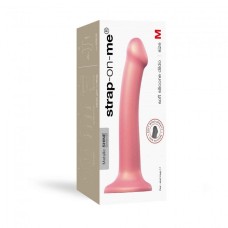 Насадка для страпона Strap-On-Me Mono Density Dildo Rose M, діам. 3,3см, одношаровий силікон, гнучки