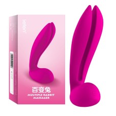 Вибромассажер кролик Leten Multi Rabbit, три вибромотора, гибкие ушки, 7 режимов работы