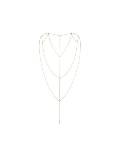 Цепочка для спины Bijoux Indiscrets Magnifique Back and Cleavage Chain - Gold, украшение для тела