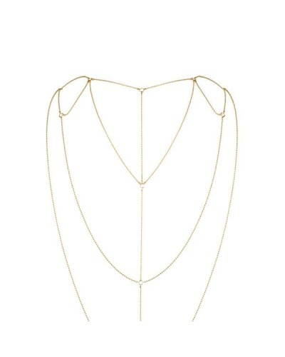 Цепочка для спины Bijoux Indiscrets Magnifique Back and Cleavage Chain - Gold, украшение для тела