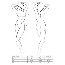 Костюм для ролевых игр GINNY SET red XXL/XXXL - Passion: лиф, юбка, стринги