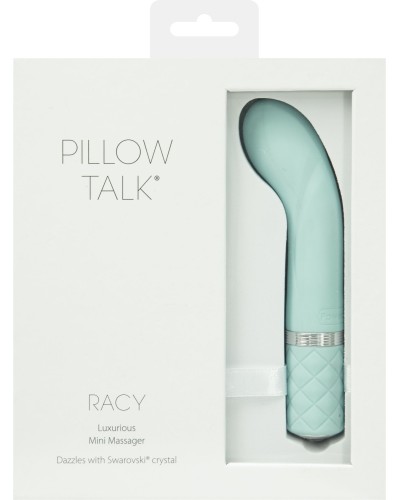 Роскошный вибратор Pillow Talk - Racy Teal с кристаллом Сваровски для точки G, подарочная упаковка