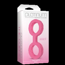 Наручники з силікону Doc Johnson The Cuffs Small - Pink, добре тягнуться, для рук і для ніг