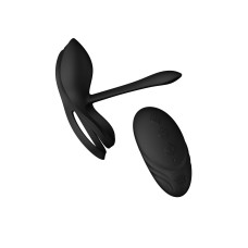 Смарт ерекційне кільце Zalo — BAYEK Obsidian Black, подвійне з ввідною частиною, пульт ДК