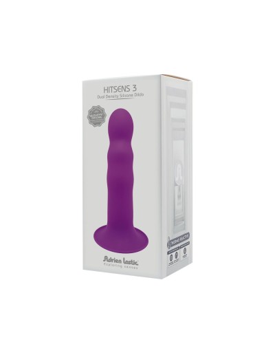 Дилдо з присоскою Adrien Lastic Hitsens 3 Purple, відмінно для страпона, діаметр 4,1 см, довжина 18,