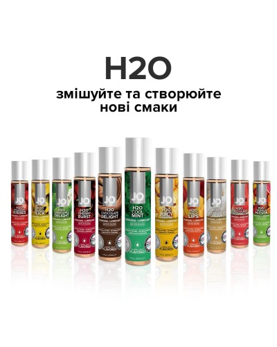 Змазка на водній основі System JO H2O — Cool Mint (120 мл) без цукру, рослинний гліцерин