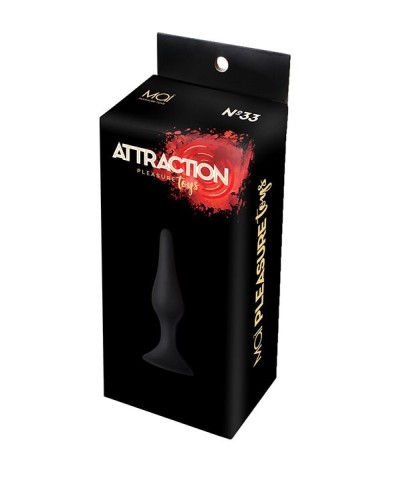 Анальна пробка з присоскою MAI Attraction Toys №33 Black, довжина 11,5cм, діаметр 3см