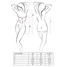 Сорочка платье AURA CHEMISE black XXL/XXXL - Passion, трусики, халтер, со спущенными бретелями