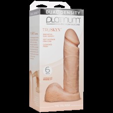 Фалоімітатор Doc Johnson Platinum TRUSKYN - The Tru Ride 6 Inch, діаметр 4,3 см, двошаровий силікон