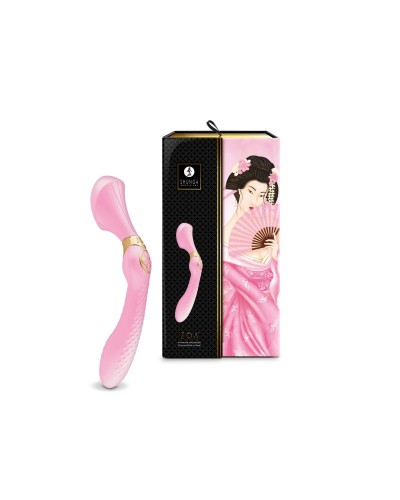 Вибромассажер Shunga Zoa Light Pink, двусторонний