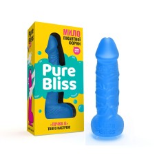 Крафтове мило-член із присоскою Pure Bliss MINI Dark Blue, натуральне