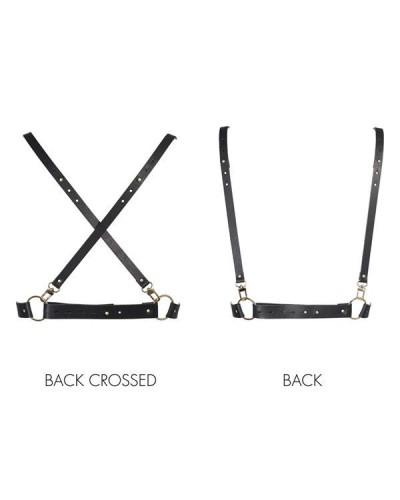 Портупея Bijoux Indiscrets MAZE - X Harness Black, экокожа