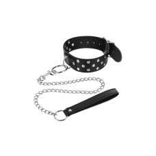 Ошейник заклепками и с поводком Fetish Tentation Rivets and Leash