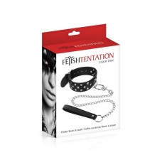 Нашийник з повідцем Fetish Tentation Rivets and Leash