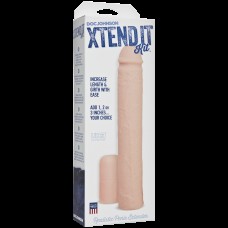 Насадка на член Doc Johnson Xtend It Kit White, подовження (до +7,6 см) і потовщення (до +1,2 см)