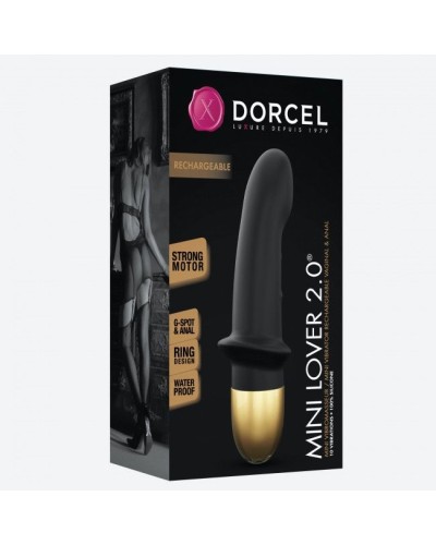 Вібратор Dorcel Mini Lover Black 2.0 перезаряджається, для точки G і масажу простати