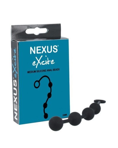 Анальные шарики Nexus Excite Medium Anal Beads, силикон, макс. диаметр 2,5см