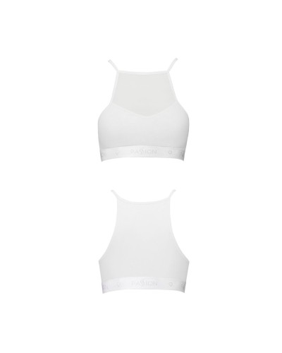 Спортивний топ з прозорою вставкою Passion PS006 TOP white, size S