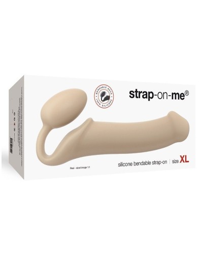 Безремневой страпон Strap-On-Me Flesh XL, полностью регулируемый, диаметр 4,5см