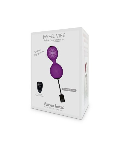 Вагінальні кульки з вібрацією Adrien Lastic Kegel Vibe Purple, діаметр 3,7 см