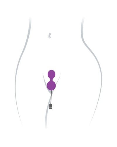 Вагінальні кульки з вібрацією Adrien Lastic Kegel Vibe Purple, діаметр 3,7 см