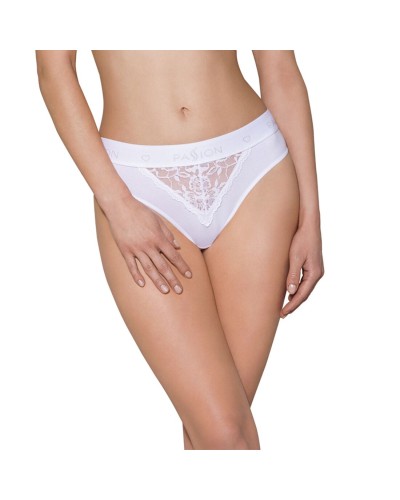 Трусики з широкою гумкою і мереживом Passion PS001 PANTIES white, size M