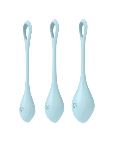 Набор йони бусин Satisfyer Yoni Power 2 Light Blue, диаметр 2-2,5-3см, вес 22-44-73гр