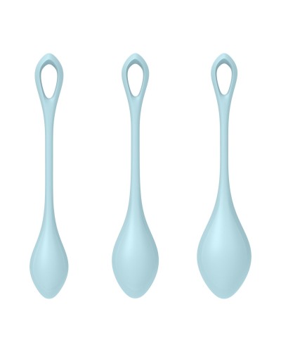 Набор йони бусин Satisfyer Yoni Power 2 Light Blue, диаметр 2-2,5-3см, вес 22-44-73гр