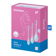 Набір йоні намистин Satisfyer Yoni Power 2 Light Blue, диаметр 2-2,5-3см, вес 22-44-73гр