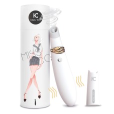 Вакуумний стимулятор з вібрацією KisToy Miss CC White, можна використовувати як вібратор, діам.3,6см
