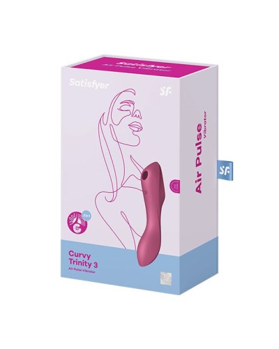 Вакуумний стимулятор із вібрацією Satisfyer Curvy Trinity 3 Red