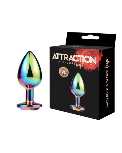 Металлическая анальная пробка MAI Attraction Toys №74 Rainbow