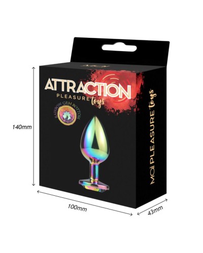 Металлическая анальная пробка MAI Attraction Toys №74 Rainbow