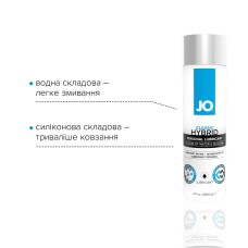 Густа змазка водно-силіконова System JO Classic Hybrid (120 мл) без парабенів, гліцерину та олій