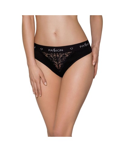 Трусики з широкою гумкою і мереживом Passion PS001 PANTIES black, size M