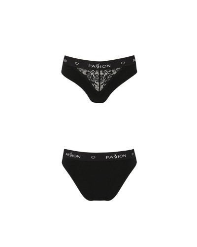 Трусики з широкою гумкою і мереживом Passion PS001 PANTIES black, size M