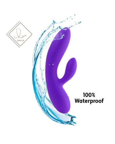 Гнучкий вібратор кролик з двома моторами FeelzToys Lea Rabbit Vibrator Medium Purple