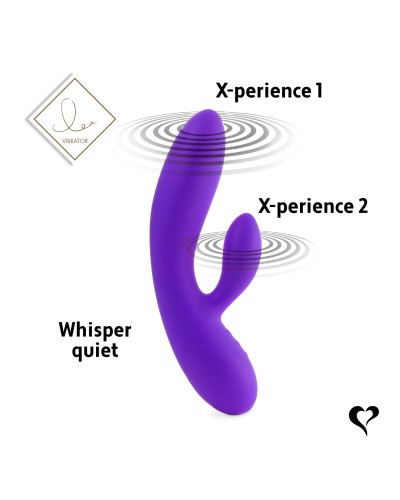 Гнучкий вібратор кролик з двома моторами FeelzToys Lea Rabbit Vibrator Medium Purple