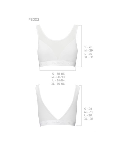 Топ з прозорою вставкою Passion PS002 TOP white, size M