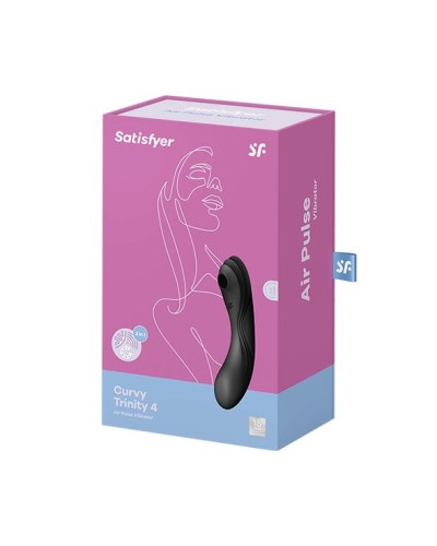 Вакуумный стимулятор с вибрацией Satisfyer Curvy Trinity 4 Black