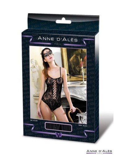 Боді сітка Anne De Ales BAROQUE Black XL