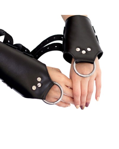 Манжеты для подвеса за руки Kinky Hand Cuffs For Suspension из натуральной кожи, цвет черный